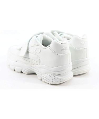 Apex Men's Double Strap Active Walkers - White Leather, Size 10 | Arthritis, Diabetic, Plantar Fasciitis Sneakers - Buy Online on GoSupps.com