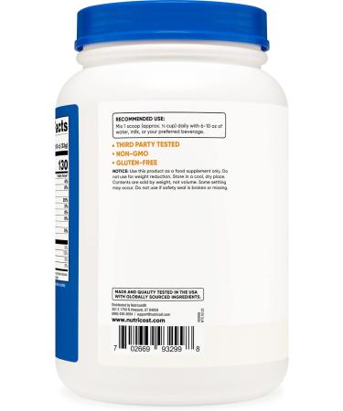 Nutricost Whey Protein Concentrate, Unflavored, 2LBS, Gluten Free - 27 Serving - Buy Online on GoSupps.com