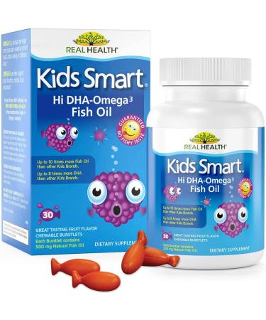 Bioglan Kids Smart Hi DHA-Omega 3 Fish Oil Great Tasting Berry Flavor 30 Chewable Burstlets