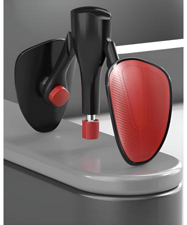 Men Kegel Trainer Pelvic Floor Muscle Repairer Strength-Adjustable Sphincter Exerciser Thigh Master Home Office Fitness Versatile Personal Exerciser Unisex (Black & Red)