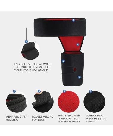 Milltrip Hip Brace & Thigh Compression Sleeve for Men & Women - Optimal Hip Groin Support to Reduce Stiffness & Soreness - Buy Online on GoSupps.com