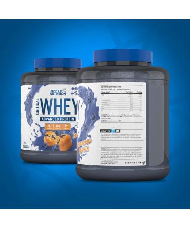 Applied Nutrition Critical Whey Protein Powder 2kg - High Protein Powder Protein Milkshake Muscle Building Supplement with BCAAs & Glutamine (2kg - 67 Servings) (Blueberry Muffin) Blueberry Muffin 2 kg (Pack of 1) - Buy Online on GoSupps.com