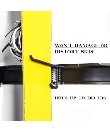 WALMANN Ski Wall Rack - Garage Storage Organization System for 10 Pairs of Skis - Holds Up to 300lbs - Buy Online on GoSupps.com
