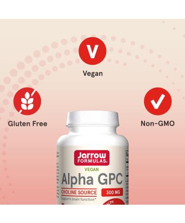 Jarrow Formulas Alpha GPC 300 mg - 60 Veggie Capsules | Enhance Brain Health & Focus - Buy Online on GoSupps.com