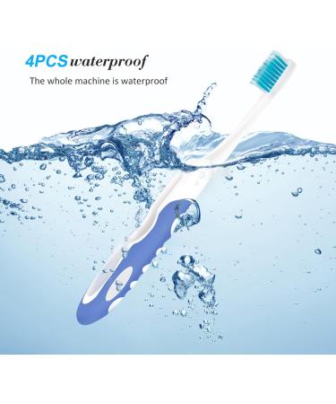 AWAVM 4pcs Foldable Portable Travel Toothbrush Set - Soft Bristle for Camping & Travel - Unisex Design - Buy Online on GoSupps.com