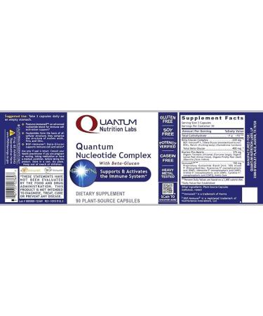 Quantum Nucleotide Complex - Plant-Based Immune Support Capsules: Vegan Energy Boost - 90 Capsules - Buy Online on GoSupps.com