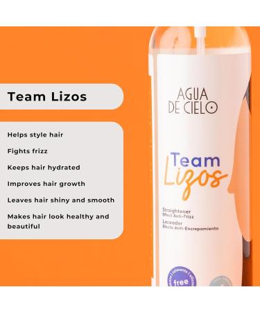Agua de Cielo Team Lizos Hair Straightening Spray - Anti-Frizz Damage-Free Straightening for Healthy Shiny Hair - 8 oz - International Shipping Available - Buy Online on GoSupps.com