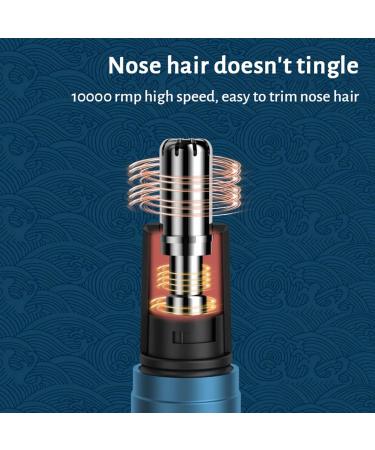 Povanjer Hair Trimmers for Ears Electric Eyebrow Trimmer For Women Double Edged Blades Facial Hair Clipper Waterproof Hair Clipper For Nose Ears Blue - Buy Online on GoSupps.com