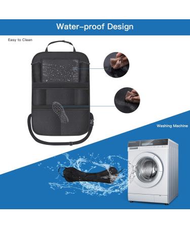 Backrage Protection for Car: Uihol 2-Piece Back Seat Organizer Waterproof Oxford Fabric with iPad Pocket & Kick-Mat Protection - Buy Online on GoSupps.com