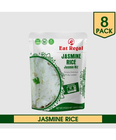 Regal Thai Jasmine Rice Hood & Tray - Ready to Eat in 90 Seconds - Nutritious & Delicious - 8.8 oz (Pack of 8) - Buy Online on GoSupps.com