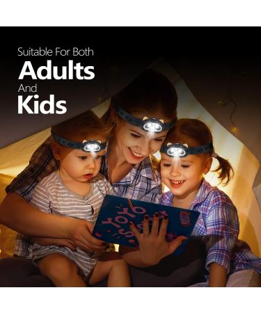 Rechargeable LED Headlamp for Adults & Kids - Waterproof Ideal for Camping Fishing Running and Night Reading - Buy Online on GoSupps.com