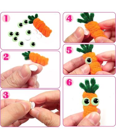 TOAOB 200pcs Glow in The Dark Self Adhesive Wiggle Googly Eyes - Assorted Sizes for DIY Crafts and Scrapbooking - Buy Online on GoSupps.com