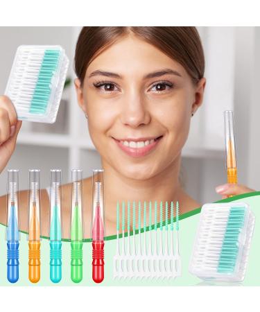 700 Pieces Interdental Brush Set | 100 Braces Brushes & 600 Toothpicks | Oral Hygiene Flossing Tool for Cleaner Teeth - Buy Online on GoSupps.com