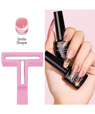 MIZHSE 5 in 1 Cat Eye Nail Magnet Tool | Multi-Function Magnetic Stick for 3D Nail Art | DIY & Salon Essential | Pink - Buy Online on GoSupps.com