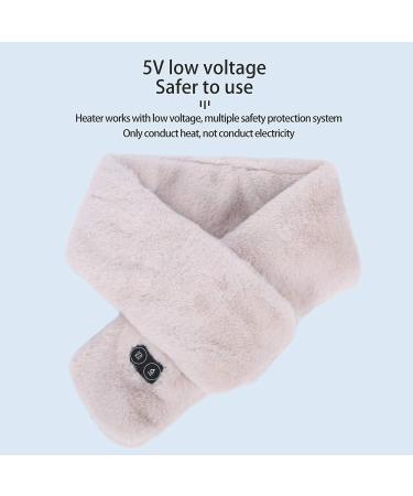 Buy Washable USB Heated Scarf for Men & Women - 3 Gear Heating Comfortable & Safe - Khaki - Buy Online on GoSupps.com