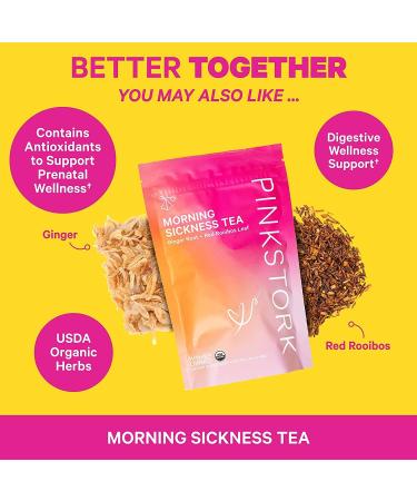 Pink Stork Organic Raspberry Ginger Pregnancy Sweets with Vitamin B6 - 30 Lozenges | Morning Sickness Relief & Digestion Support | Pregnancy Must-Have - Buy Online on GoSupps.com