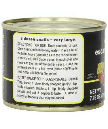 Roland Escargot Snails 7.75oz - Pack of 12 | Large Snails for Gourmet Dining - Buy Online on GoSupps.com