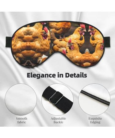 Unisex Chickens Print Sleeping Eye Mask - Soft Comfortable Light-Blocking for International Shipping - Buy Online on GoSupps.com