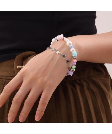 Kuaiyiju Handmade Harajuku Pentagram Bracelet | Trendy Star Trailer Wrist Chain for Women & Teens - Buy Online on GoSupps.com