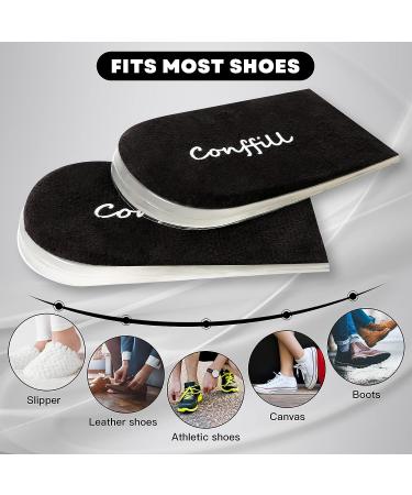 Adjustable Heel Lifts for Shoes 4-Layer 1 Inch Height Increase Insoles | Achilles Tendonitis Relief | Leg Length Discrepancy Correction | Heel Inserts for Women Men | Size L (W 8.5-12 M 7.5-13) | 1 Pair - Buy Online on GoSupps.com