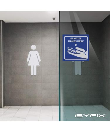 iSYFIX Antibacterial Soap/Sanitize Hands Signs Stickers - 4 Pack 6x6 Inch - Self-Adhesive Vinyl Labels Laminated for Ultimate UV Weather Scratch Water and Fade Resistance Indoor & Outdoor 1 Count (Pack of 4) blue and green - Buy Online on GoSupps.com