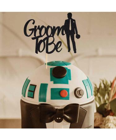 Arthsdite 1Pc Groom to Be Cake Topper Future Mr Engagement Wedding Bachelor Party Decoration Supplies - Black Glitter - Buy Online on GoSupps.com