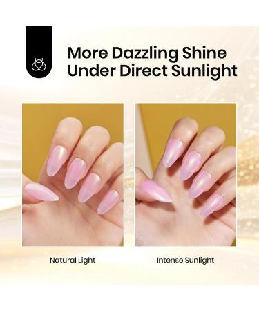 Beetles Hema Free Pearl Green Glitter Gel Top Coat - 2-in-1 No Wipe Long Lasting Shimmer Nail Polish - 15ML (0.51 Fl Oz) for Nail Art - Buy Online on GoSupps.com