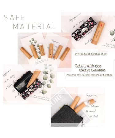 6 Refillable Bamboo Lip Balm Tubes - Merysan 5ml Empty Lipstick Sleeves for DIY Homemade Lip Balm - Buy Online on GoSupps.com