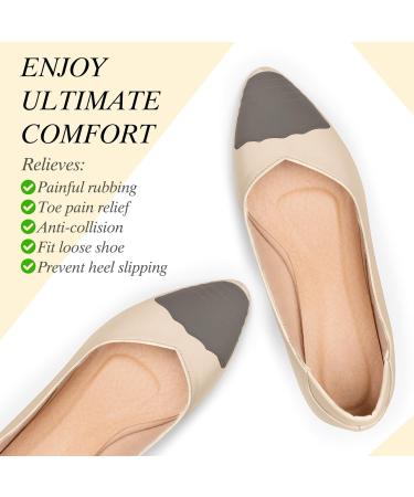 Shoe Filler Inserts - Perfect Fit for Loose Shoes Toe Cushion Fillers for Men & Women (Black 3 Pairs) - Prevent Heel Slipping - Buy Online on GoSupps.com