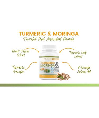 Turmeric Curcumin with Moringa - Supports Inflammatory Response & Joint Discomfort - 95% Curcuminoids - 60 Capsules - Buy Online on GoSupps.com