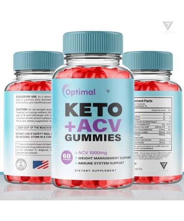 Optimal Keto ACV Gummies - Advanced Shark Tank Formula for Weight Loss | Apple Cider Vinegar, Folate, B12 | 60 Count - Buy Online on GoSupps.com