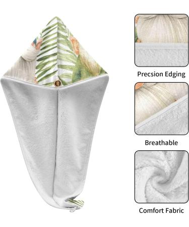 Buy Three Tropical Dwarf Hair Towels 2 Pack | Super Absorbent Quick Dry Hair Turbans for Women & Girls - Buy Online on GoSupps.com