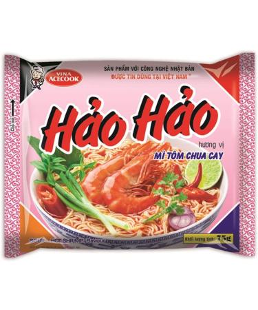 ACECOOK Hao Hao Vietnamese Hot & Sour Shrimp Instant Noodles 74g (Pack of 30) - Buy Online on GoSupps.com