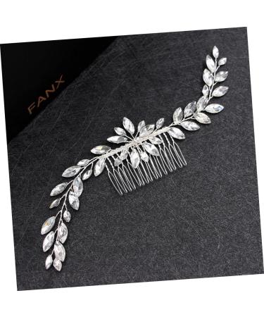 FRCOLOR Bridal Hair Comb Bridal Combs Hair Side Combs Bridal Headpiece Jewellery Hair Comb Leaf Hair Pin Headpiece for the Bride Hair Comb Made of Crystal Miss Wedding Hairpiece - Buy Online on GoSupps.com
