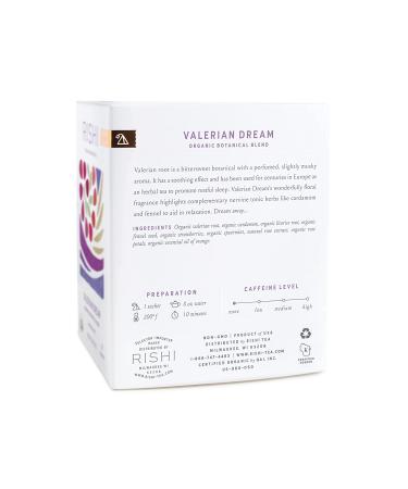 Rishi Tea Organic Valerian Dream Blend - Caffeine-Free, 15 Sachets (1.05 oz) for Better Sleep - Buy Online on GoSupps.com