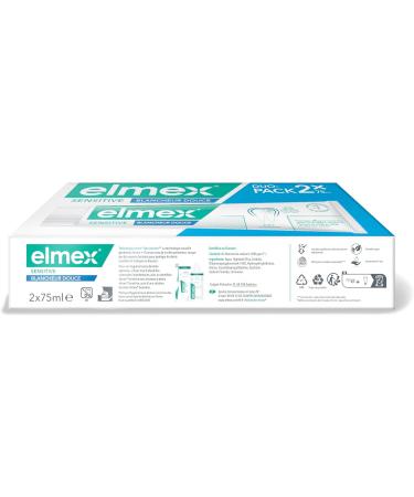  ELMEX ELMEX - Elmex Sensitive Toothpaste Gentle Whiteness 0% Colourants - Sensitive Teeth Painful Gums Enamel Protection - 2 x 75 ml - Buy Online on GoSupps.com