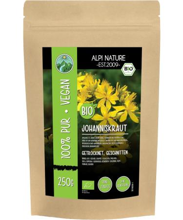 Organic Dried St. John's Wort Tea - 100% Natural from Wild Collection (250g) - Buy Online on GoSupps.com