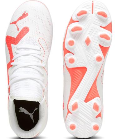 PUMA Unisex Future Play FG/AG Jr Football Shoe - 33 EU - Puma White Fire Orchid | International Shipping Available - Buy Online on GoSupps.com