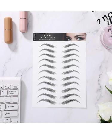 12 Sheets Waterproof Eyebrow Tattoos Stickers - Classic Style for Women and Girls - Buy Online on GoSupps.com