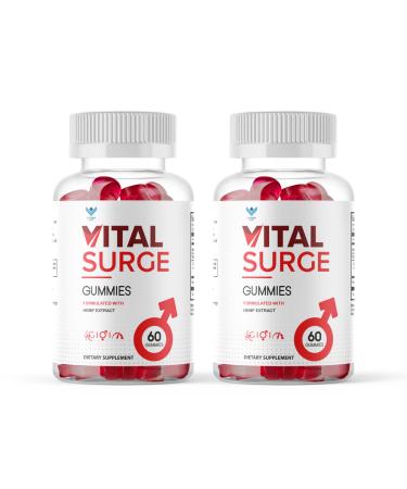 (2 Pack) Vital Surge Gummies Vital Vita Surge Advanced Extra Strength Formula Gummy Mens Detox Vitamin Supplement - Vitalsurge Gomitas Vita-Surge All Natural Vitasurge Gummys (120 Gummies)