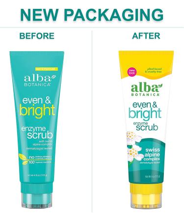 Alba Botanica Even & Bright Enzyme Scrub - 4 oz | Gentle Exfoliating Facial Scrub - Buy Online on GoSupps.com