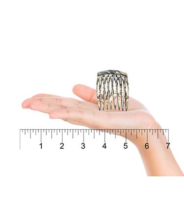 Camila Paris Handmade Onyx French Hair Side Comb CP2332/2 | Small Twist Combs | Strong Hold Hair Clips for Women | Made in France - Buy Online on GoSupps.com