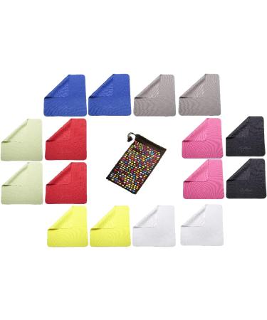 Ed Hicks 16 Premium Microfiber Cleaning Cloths for Glasses & Screens - 7x7 Large Pack with Storage Pouch - Buy Online on GoSupps.com