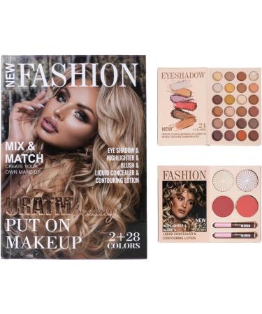  Huayeex Makeup Palette - 30 Colors Highlighter Blush | Makeup Set Eyeshadow Highlighter Beauty - For Party Travel Vacation Birthday Photoshoots Work Wedding Evening Brides - Buy Online on GoSupps.com