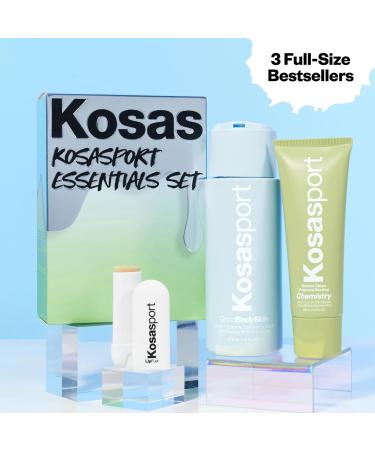 Kosasport Essentials Set | Active Skincare Trio: Deodorant with Shikimic & AHA Body Wash | Hydrating Lip Balm with Hyaluronic Acid - Buy Online on GoSupps.com