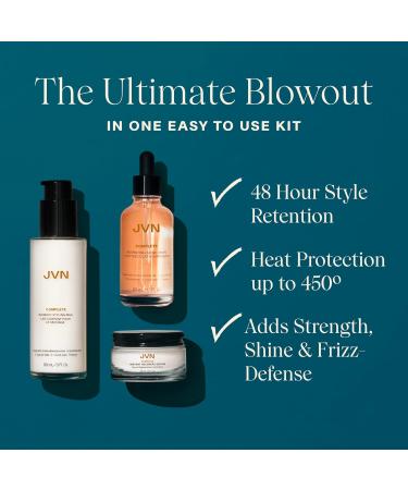 JVN Bring the Heat Hair Set - Limited Edition for Smooth Shiny Frizz-Free Hair | Instant Recover Serum Nourishing Shine Drops & Blowout Styling Milk | 5.7 fl oz - Shop Internationally - Buy Online on GoSupps.com