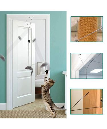 Cat Toys for Indoor Cats Adult - 6 Pcs Interactive Cat Toy Mice Kitten Toys Jumpy Cat Toys Chasing Exercise Entertain Cat Toys Hanging Door Window | Cat Gifts for Women (Plush Mouse Replacement) 7pack-Cat toy - Buy Online on GoSupps.com