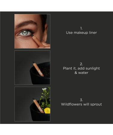 Sustainable Sprout Waterproof Eyeliner - Vegan Formula, Plantable Pencil with Wildflower Seeds - Eco-Friendly Brown Eyeliner - Buy Online on GoSupps.com