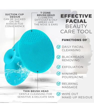4 Pack Silicone Face Scrubbers - Exfoliating Facial Cleansing Brush Set for Women - Buy Online on GoSupps.com
