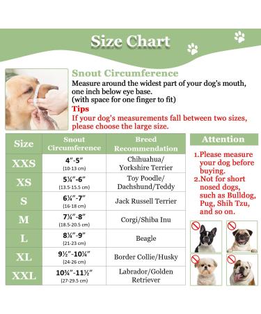 Breathable Dog Muzzle for XXS to XXL Adjustable Muzzles for Chihuahua Beagle & Golden Retriever | Prevent Biting & Chewing - Buy Online on GoSupps.com